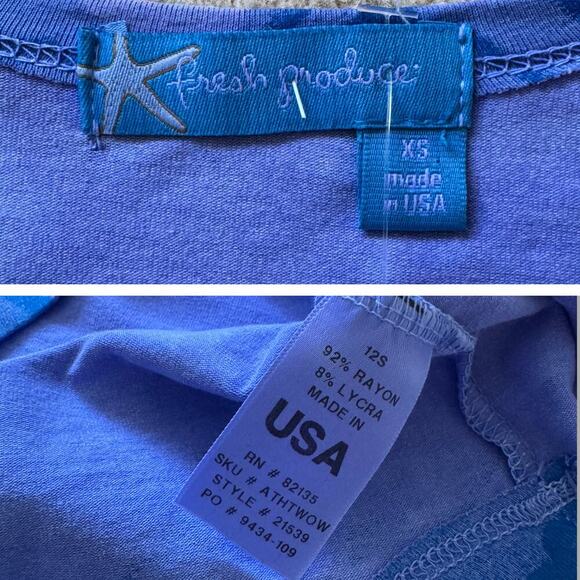 NWOT Fresh Produce Twist Front Top Floral 3/4 Sleeve Women's Size XS - Picture 7 of 9